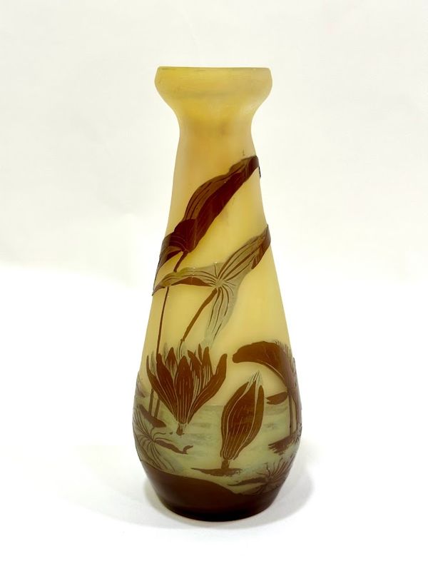Emile Gallé Vase "Aux Nénuphars Et Sagittaires"