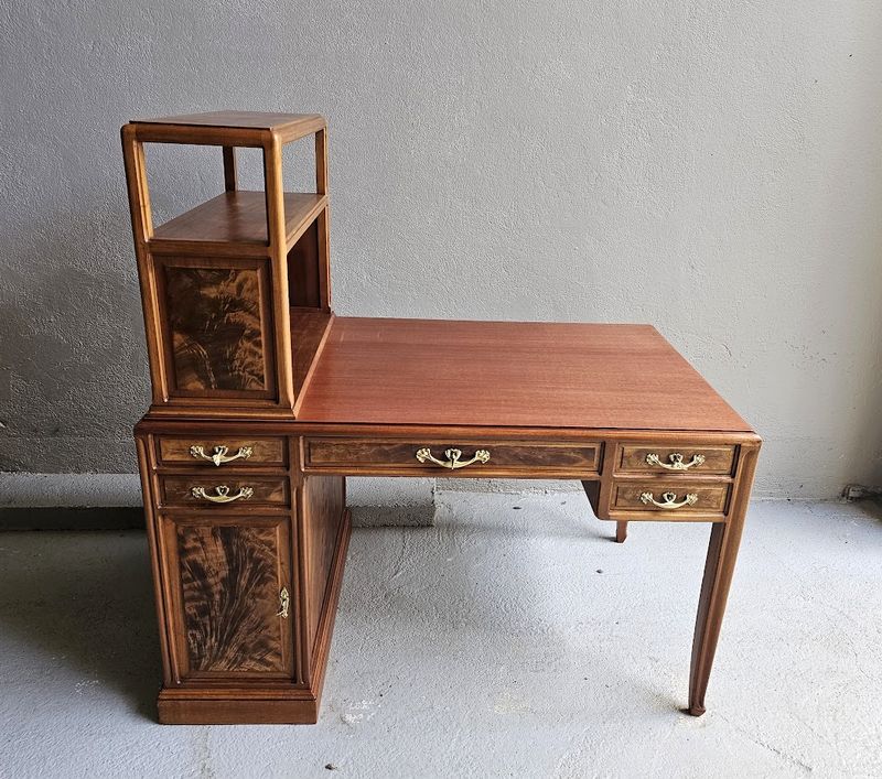 Majorelle Bureau-Cartonnier Art Nouveau "Aux Algues"