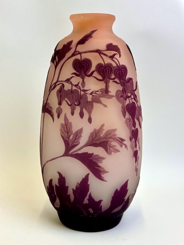 Emile Gallé Vase " Cœurs de Marie"