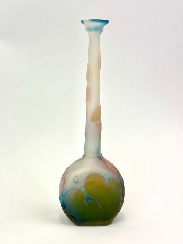 Emile Gallé Vase Soliflore "Aux Hortensias"