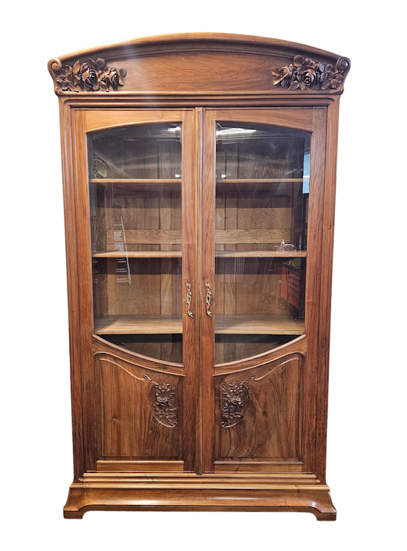 Camille Gauthier Bibliothèque Art Nouveau "Aux Roses"