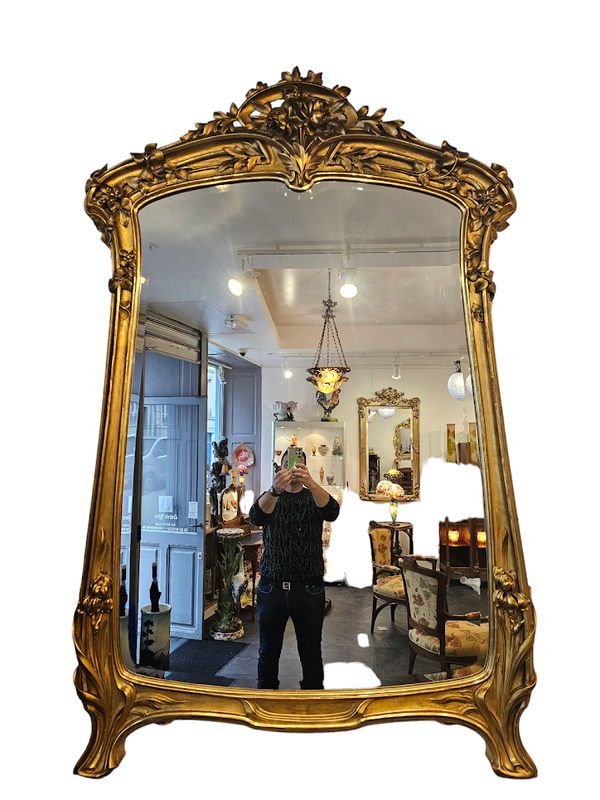 Important Miroir Art Nouveau Ecole de Nancy