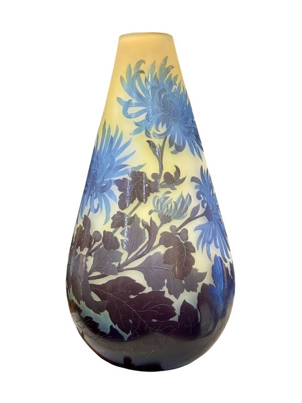 Emile Gallé Vase " Chrysanthème Tokyo"
