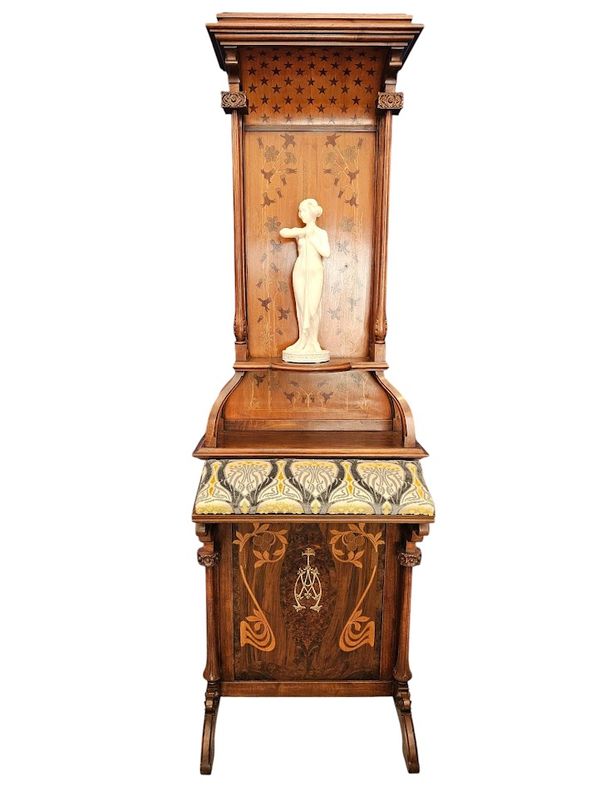Prie-Dieu Art Nouveau "Fleurs Stylisées"
