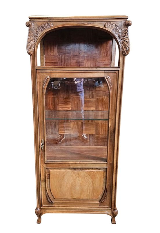 Vitrine Art Nouveau Ecole de Nancy “Fougère Scolopendre”