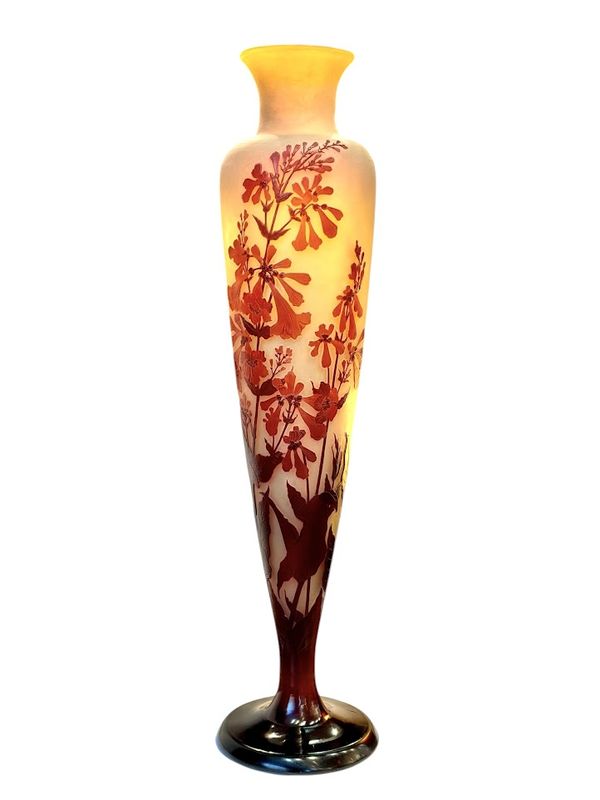 Emile Gallé Monumentale Vase "Fleurs De Galane"