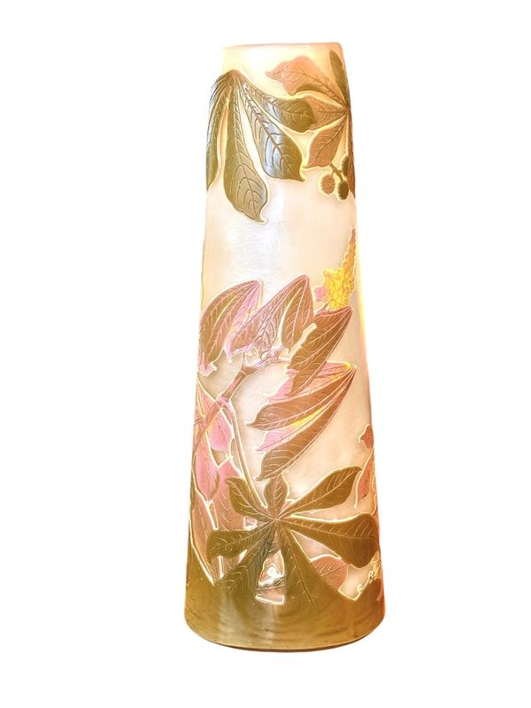 Emile Gallé Important Vase "Marronnier"