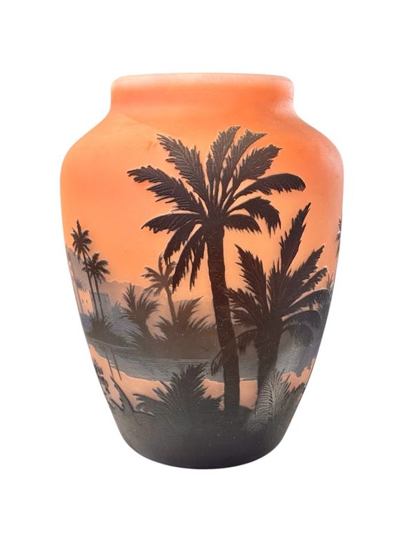 Muller Frères Lunéville Vase "Paysage Oriental"
