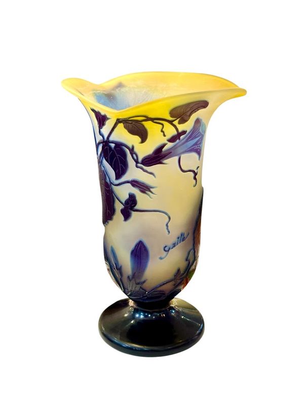 Emile Gallé Vase "Volubilis Bleues"