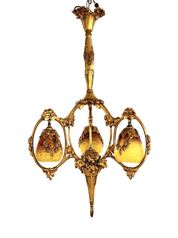 Schneider Lustre "Feuilles de Chêne"