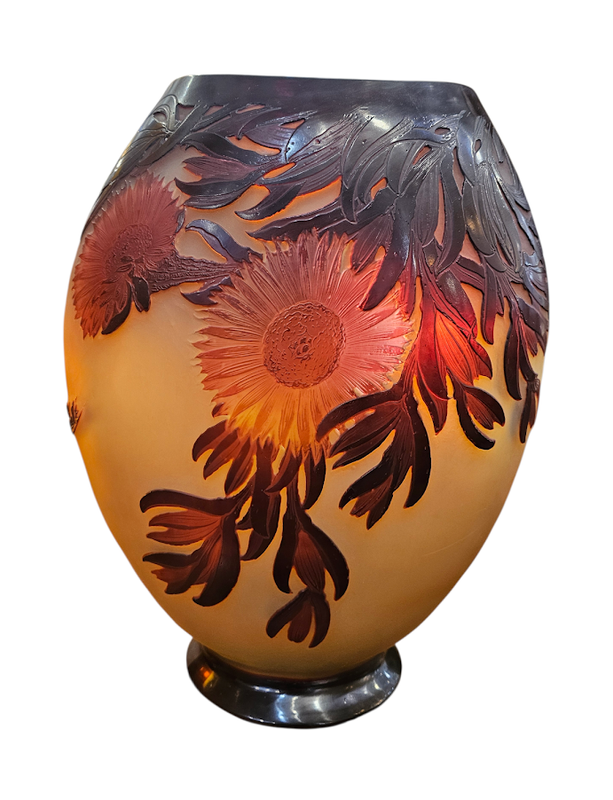 Emile Gallé Important Vase "Ficoïdes Marins Rouges"