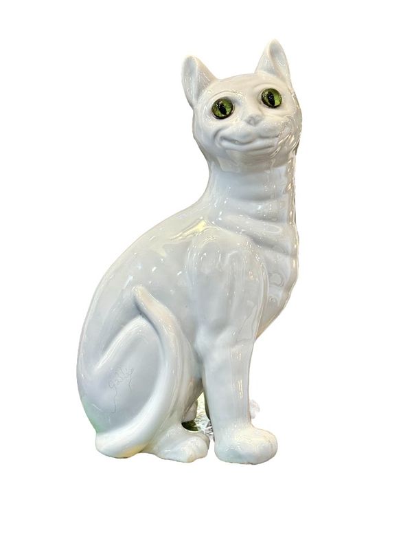 Emile Gallé Chat Blanc