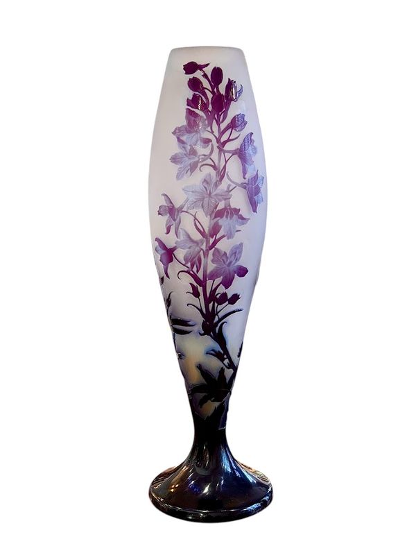 Emile Gallé Grand Vase "Delphinium"