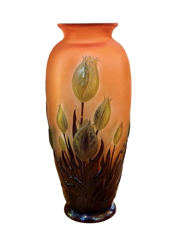 Emile Gallé Vase Soufflé "Tulipes"