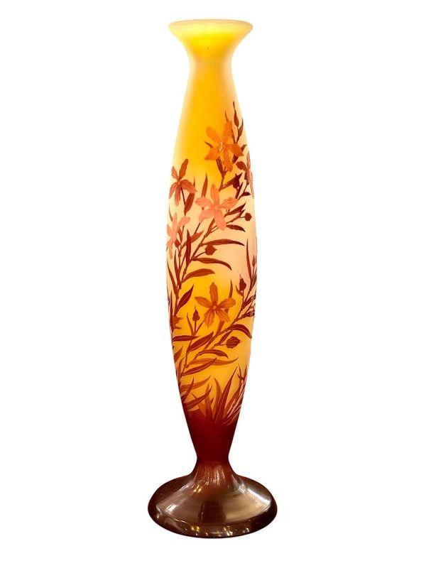 Emile Gallé Vase “Clématites Rouges”