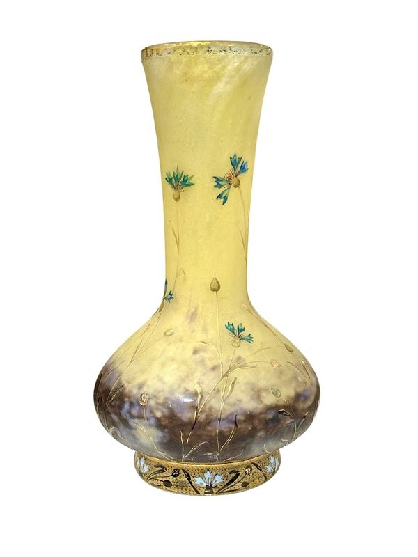 Daum Nancy Vase "Aux Bleuets"