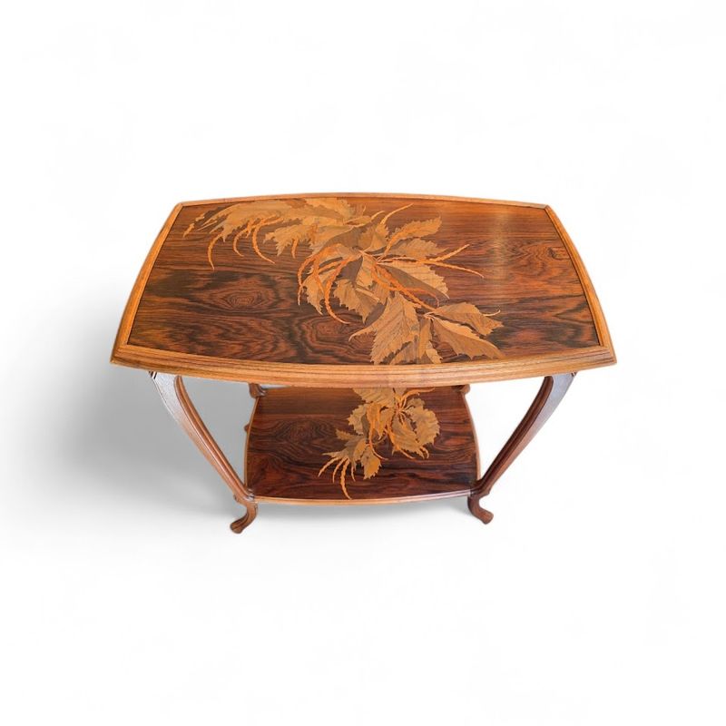 Emile Gallé Table à Thé “Feuillages et Chatons”