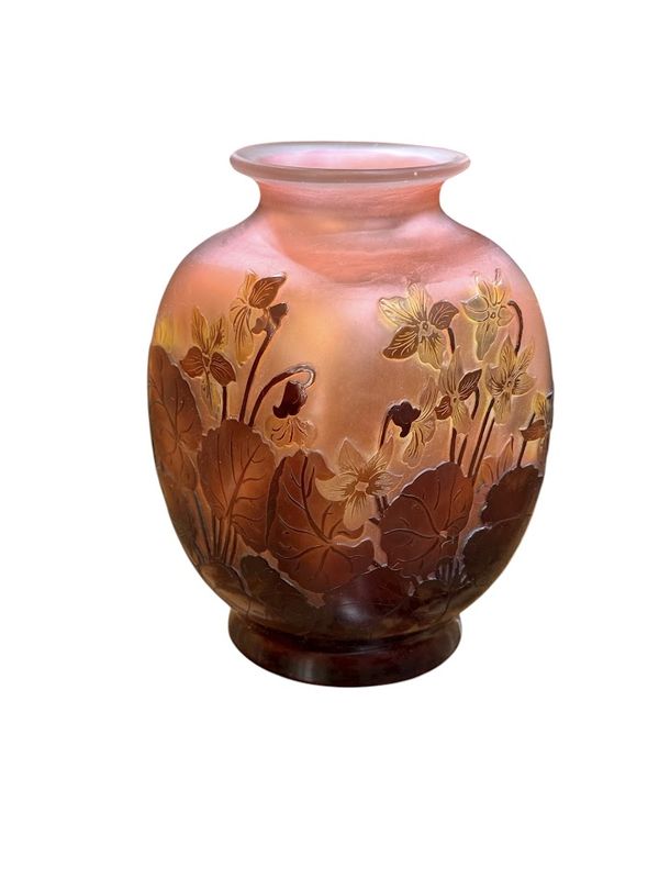 Emile Gallé Vase “Aux Violettes”
